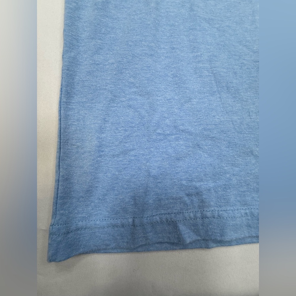 Back to the Future vintage Thunder Creek Light Blue Ringer Graphic Tee. NWOT - Picture 8 of 11